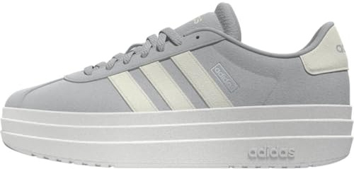 Adidas Women's VL Court Bold Sneaker, Grey/Off White/White, 9