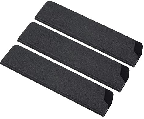 PATIKIL ABS Coltello Copertura Manicotti per 5 Santoku Coltello, 3pz Coltelli Bordo Guardia Protezione Universale Coltello Fodero per Casa Cucina, Nero