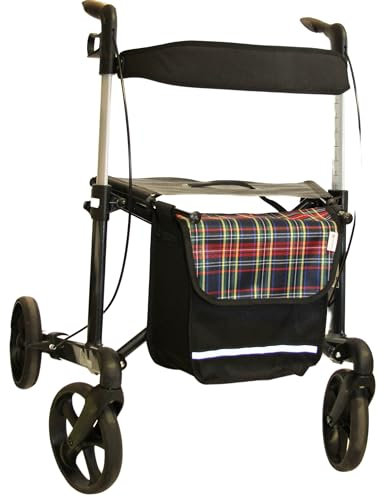 SENIORI Rollator/Rollstuhl Tasche Rollatortasche Rollstuhltasche Universal (7V - Modell - Tartan)