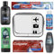 Men’s Travel Toiletries Set– Airport Security Approved, Clear Travel Bag, Shampoo, Shower Gel, Anti-Perspirant Roll On Deodorant, Toothpaste, Mouthwash, Foldable Toothbrush. Perfect For Holidays