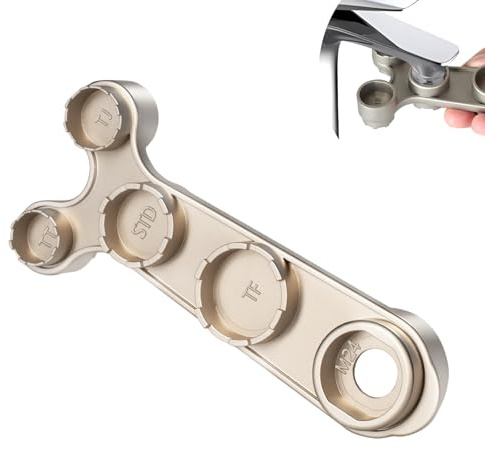 Chiave per Aeratore e Filtro Rubinetto 11-in-1 in Metallo – Svita Rompigetto Rubinetto M18, M20, M22, M24, M28 e Aeratori Nascosti TT, TJ, JR, STD, TF – Forte Leva, Finitura Titanio