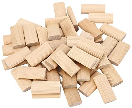Tenone Domino 10x50 mm, 50 pezzi tenoni sfusi, tasselli piatti in legno, blocco di inserimento in legno di faggio per la lavorazione del legno, la giunzione di mobili e realizzazione telai per armadi