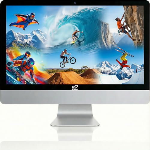 STGsivir All-in-one PC Desktop Computer, 24 FHD Display, Core i7 up to 4.0GHz, 16GB RAM, 1TB SSD, WiFi, Bluetooth 5.0, Windows11 Pro, White, for Office & Entertainment