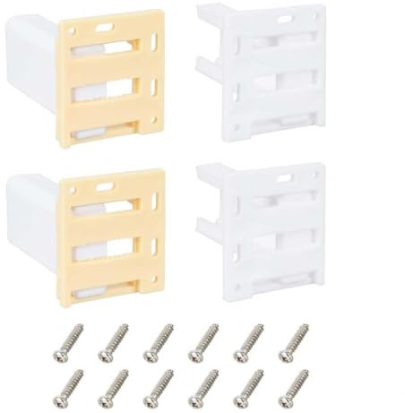 Drawer Slide Socket Set,Cabinet Hardware RV Drawer Parts for 1 Drawer Slide, 2 Set (1 Slide Rail Groove)