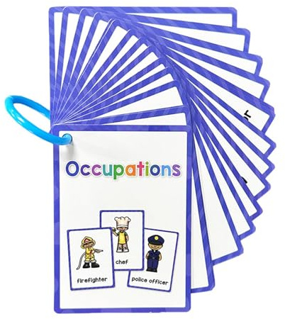 Carte di apprendimento linguistico per bambini, 11 x 8 cm, schede educative per bambini in età prescolare dai 3 agli 8 anni, carte di parole inglesi per bambini piccoli