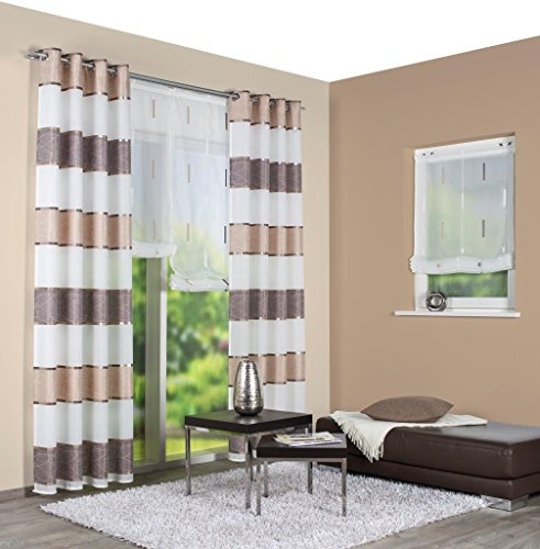 Home fashion Fertigschal, Stoff, Cappuccino, 175 x 140 cm