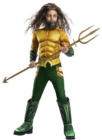 Rubie's Official Deluxe Kinder-Kostüm DC Aquaman der Film, Größe M, Alter 5-8 Jahre Halloween