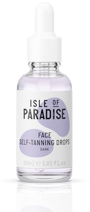 Isle of Paradise Fake Tan Drops Dark (30 ml), fügen Sie Ihrer Hautpflege Selbstbräuner-Tropfen hinzu, natürliche Inhaltsstoffe & vegan