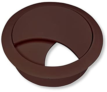 cyclingcolors pasacables 68mm plástico tapa redondo escritorio mesa mueble (marrón oscuro)