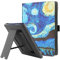 HGWALP Funda Universal para 6-7 Pulgadas eReaders, Funda Folio Stand Soporte con Correa Compatible con Kindle Paperwhite/Colorsoft/Kobo/Tolino/Pocketbook/Sony 6 6.8 7 E-Book Reader-Starry Sky