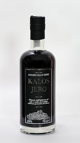 Amaro Digestivo Kalos Jero 70cl - Infusione di Erbe e Radici Aromatiche, Liquore Grecanico Calabrese Speziato e Rinfrescante