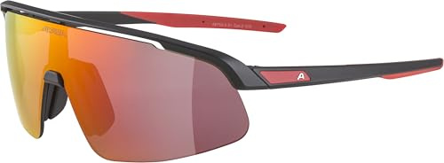 ALPINA TURBO PRO YOUTH Occhiali Sportivi per Bambini, Nero Opaco, Taglia unica, 100% Protezione UVA, UVB e UVC