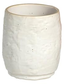 Taza de té de cerámica de estilo vintage, estilo japonés, sin asa, 400 ml, color blanco sin asa