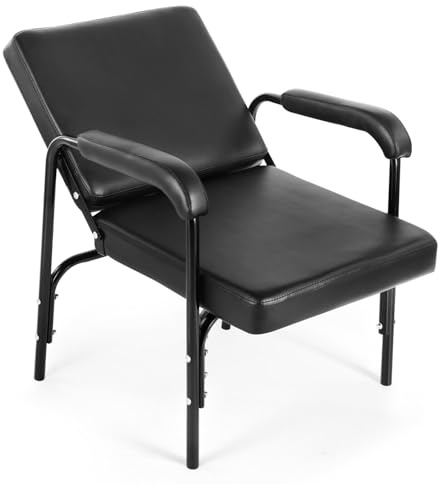 WINEDYOUNG Shampoo Chair Adjustable Recline Shampoo Chairs for Salon Black