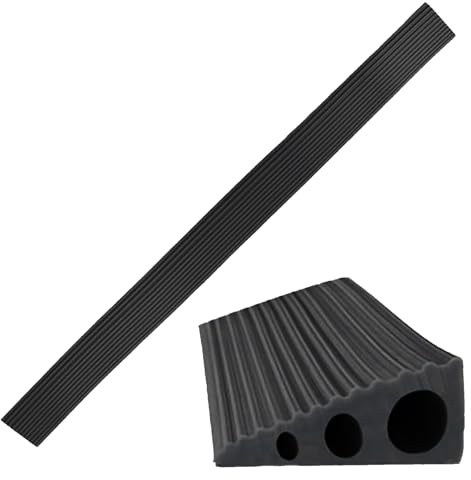 Dokeno Dörrtröskelramper 90 x 6 x 2 cm, övergångsprofil självhäftande, silikon dörrtröskelramp, tröskelramp, rullstolsramp för badrum, rullstol, barnvagn, rullator eller (svart)