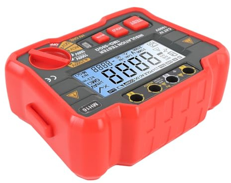 Jelquix Megaohmmetro Digitale Megaohmmetro, Tester Resistenza di Isolamento Ad Alta Tensione 2500V Megohmmetro Ad Alta Precisione con Cavi Sonda di Prova per Trasformatore e Motore