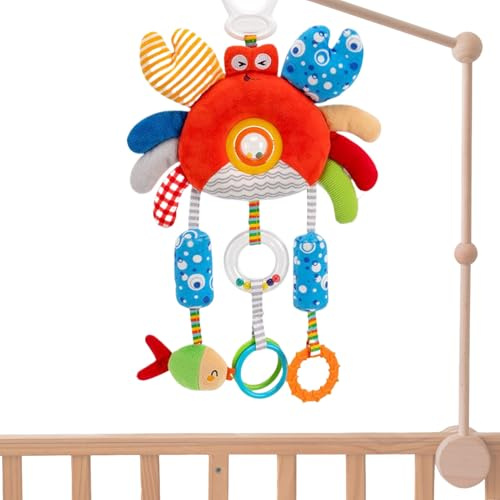 Juguete para Cochecito, Actividad Temprana para Desarrollar La Coordinación Mano- 40x23x3.5cm, Juguete De Actividad para Asiento De Auto De Felpa Y Algodón, para Niños Y Niñas, Niños, Interiores, E