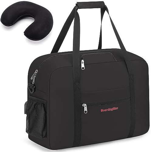 For Allegiant Spirits American Alirlinea 16X14X7 Inches Personal Item Under Seat Duffel Bag With Air Pillow And USB Port(Black)
