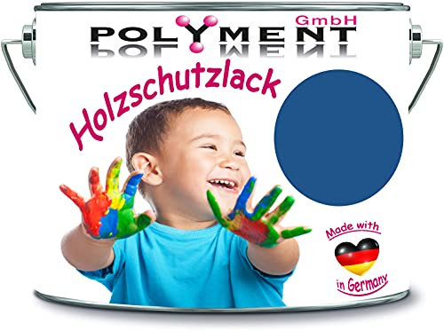 Polyment GmbH - Vernice protettiva per legno, resistente alle intemperie, protezione a lungo termine dagli agenti atmosferici, protezione per legno RAL 5019 Capriblau