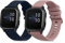 kwmobile 2X Sportarmband kompatibel mit Garmin Venu Sq Music/Sq Armband - Fitnesstracker Band Set aus TPU Silikon