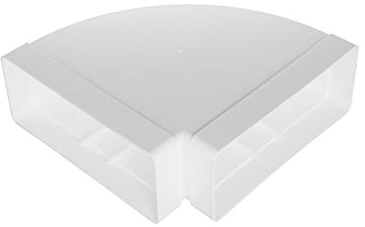 Vent Systems 220 x 90 mm horizontal rechteckiger Rohrbogen für Rohranschluss. Winkel: 90°. Lüftungssystem, Heizung, Kühlung.