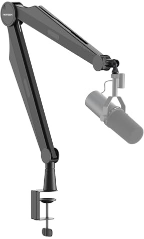 IXTECH Microphone Boom Arm Mic Arm for Blue Yeti Shure Sm7b Hyperx QuadCast Rode At2020 and Fifine Mic Stand for Gaming Podcasting and Streaming CAPTAIN Model