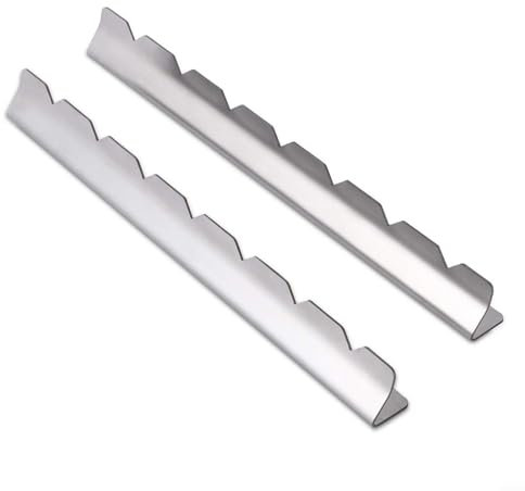 CWOQOCW 2 Stück Grillspieße Halter Grillrost, Edelstahl Grillspießhalter Aufbewahrung Grill Rack Metall BBQ SpießRack für 7 Spieße für Gasgrill Outdoor BBQ