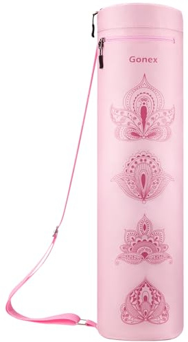 Gonex Borsa per Tappetino Yoga, Esercizio Completo con Cerniera Borsa per Tappetino Yoga Durevole Oxford Resistente all'Acqua con Tasca a Compartimento Impermeabile Tasca con Zip Tracolla Regolabile