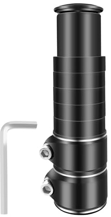 SyiXute 1 Pièces Rehausseur de Guidon de Vélo 28,6 mm,Potence de Guidon Réglable,Velo en Alliage d'Aluminium Rallonge pour VTT,Vélo de Route,Vélo de Ville