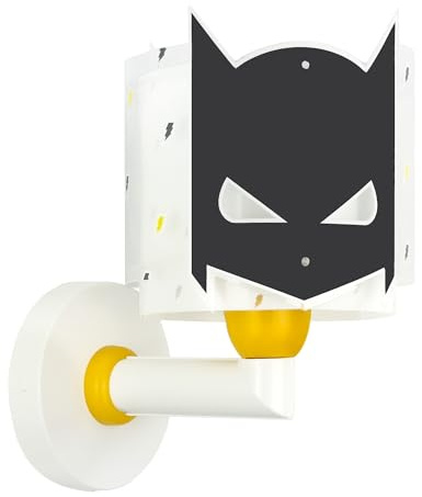 Dalber kinder Wandlampe, Kinderlampe Wandleuchte Dark Hero Superheld, Schwarz