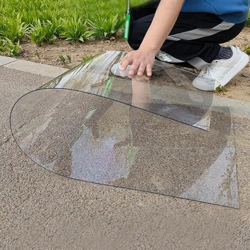 Sh000ad Polykarbonatplåt För Växthus,Transparent Plast Takplåt,1mm Tjock Dagsljuspaneler,UV-skydd Regntätt Polykarbonatplattor,för Taklock Täckning,Carportar,Baldakiner (122cm x 300cm)