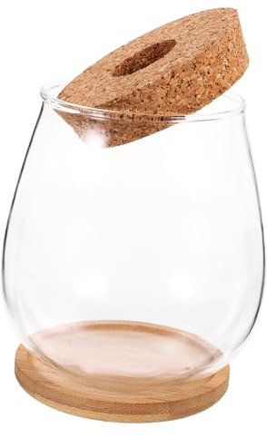 WEKADRIN Hydroponic Vase Glass Terrarium Lid Diy Micro-landscape Container for Indoor Plants Plant Bottle for Home Office Decoration