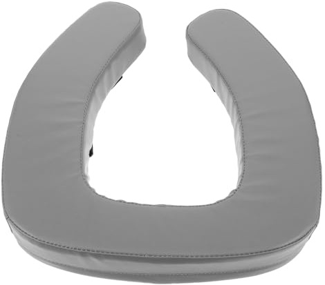 Veemoon Cojín Acolchado para Asiento de Inodoro Gris, Elevador Antideslizante y Resistente al Agua, Almohadilla Gruesa para Aumentar Altura, Reutilizable para Personas Mayores y Movilidad