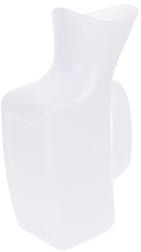Artibetter Urinario Buen Plástico Capacidad Blanco para Mujeres de Portátil en 1000ml y Sellado, Reutilizable para Uso Cama y Viajes
