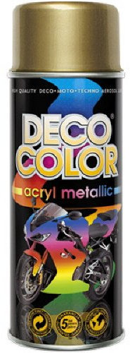Deco Color DC Lackspray Metallic 400ml freie Farbeauswahl (Lackspray Gold mit Metallic-Effekt)