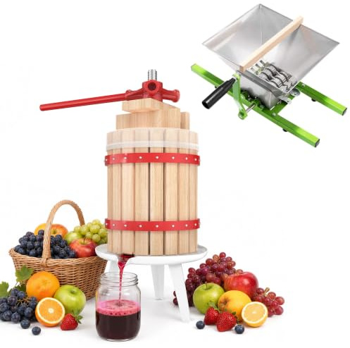 UISEBRT Spremifrutta Meccanico, Obstmühle 7L+12L Obstpresse