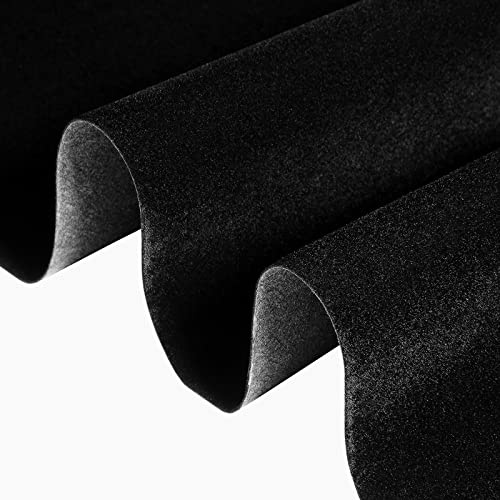 FunStick 15.8x240 Self Adhesive Felt Fabric Sheets Black Velvet Fabric for Art and Crafts Soft Velvet Drawer Liner for Dresser Jewelry Box Peel and Stick Back Felt Sheets Thick Velvet Flocking Liner