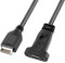 CY Kabel USB 3.1 Frontplattenleiste Typ E 20-polig auf USB-C-Buchse Verlängerungskabel mit Panelmontage-Schraube, Einzelanschluss