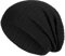 SERIMANEA Mütze Herren Mütze Damen - 100% Merinowolle - Beanie Herren - Slouch Beanie Wollmütze Herren - Mütze Schwarz Herren