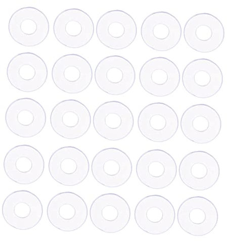 Anneome 50pièces Rondelles Plates Plastique Transparent Pour Remplacement De Poignées De Porte De Joints Pratiques Et