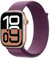 Apple Watch Series 10 GPS + Cellular 42 mm Smartwatch with Rose Gold Aluminium Case with Plum Sport Loop - One Size. Fitness Tracker, ECG App, Always-On Retina Display, Carbon Neutral