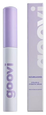 GOOVI Nourilashes Eyelashes & Eyebrows Serum - Wimpern- & Augenbrauenserum mit Biotin & Peptiden - Für längere, dichtere & stärkere Wimpern in 28 Tagen - 8ml