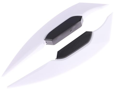 motorcykel tillbehör för Universell 1-par motorcykelvingespoiler dynamisk vinge med självhäftande dekorationsklistermärke för motorcykelscooter(White)