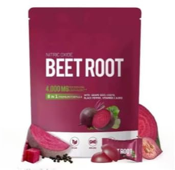 Rödbeta 8-i-1 Premium Energy - Rödbetsextrakt, druvkärneextrakt, svartpepparextrakt, vitamin C och B12