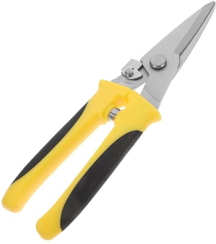 Genérico Herramienta Manual Tijeras para Cortar Chapa de Acero Inoxidable Diseño Seguro de Hebilla y Mango de Dos Colores, Recomendadas para Uso Industrial y Jardinería