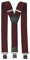 Fabio Farini Herren Hosenträger 4 cm Breite, elastisch & verstellbar mit 3 extra starken Metallclips in Y-Form Lila Broombeere Weinrot Dunkelrot