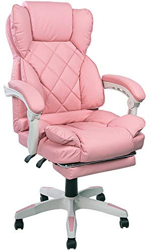 TRISENS Schreibtischstuhl Design Bürostuhl TV Bürosessel Chefsessel Relax & Home Office, Farbe:Rosa