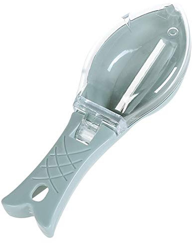 Fischentschupper Schuppenauffangschale Fischschupper Fischschuppenentferner Fisch Schuppen Schaber Entschupper Fischschaber Küchenhelfer Küchen Werkzeug für Fisch Reiniger (A)