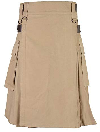 Hermosa Kilt Falda Escocesa Nuevos Hombres Cintura Ajustable Falda Casual Pantalón Sólido Plaid Punk Hip-Avant Garde Hom