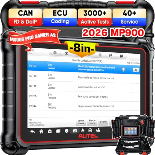 Autel MaxiPRO MP900 Scanner, 2026 Newer of MP808BT PRO MP808S MK900 MX900, ECU C0ding, Same as MS906 MAX MS906 PRO MP900BT, Bidirectional Diagnostic Scan Tool 3000+ Test, 40+ Service, CAN FD&DOIP, FCA